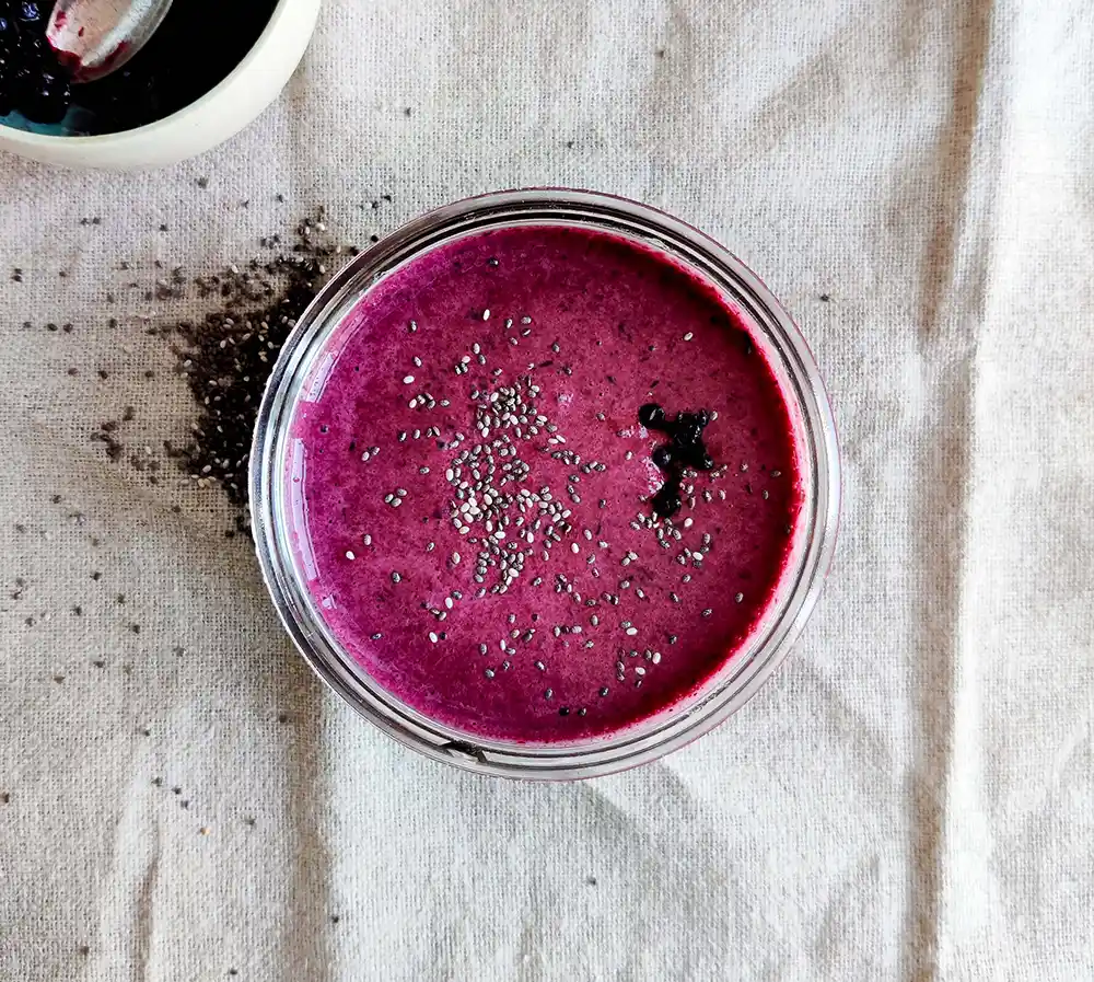 Chiagrød m. blåbær